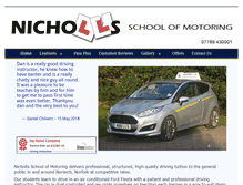 Tablet Screenshot of nichollsschoolofmotoring.co.uk